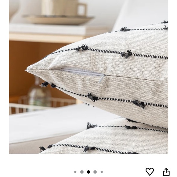 Elegant Cream and Black Accent Pillows - Picture 5 of 7